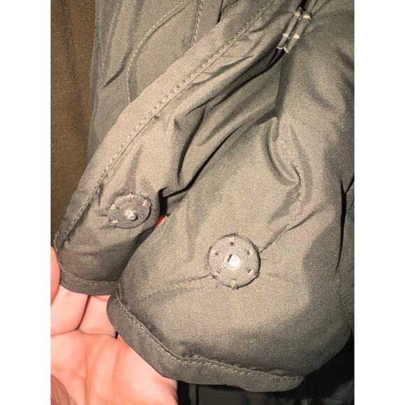 COS Green Oversized Quilted Jacket Diamond Drop Shoulder Front Snap XXS XX-Small - Picture 10 of 11